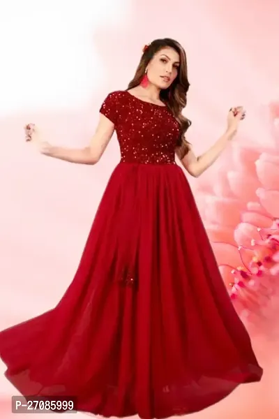 long gowns red for women fashion-thumb0