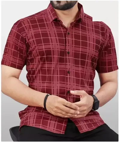 Best Selling Polyester Blend Short Sleeves Casual Shirt 