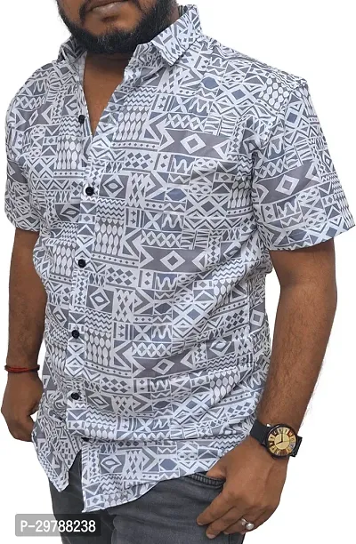 Reliable Multicoloured Cotton Blend  Short Sleeves Casual Shirts For Men-thumb3