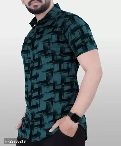 Reliable Multicoloured Polyester Printed Short Sleeves Casual Shirts For Men-thumb2