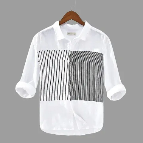 Stylish Cotton Blend Long Sleeves Casual Shirt