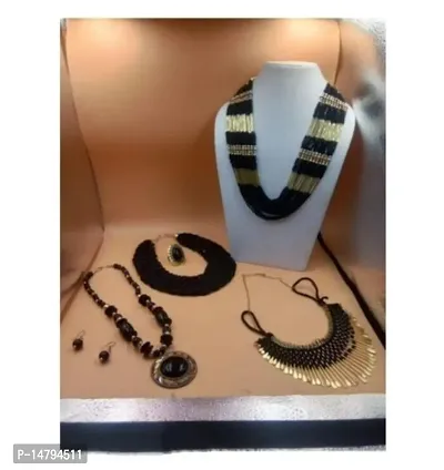 Gorgeous Fabric Beads Women Jewelry Set-thumb0