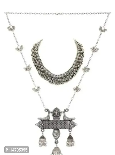 Gorgeous Alloy Oxidized Silver Jewelry Set