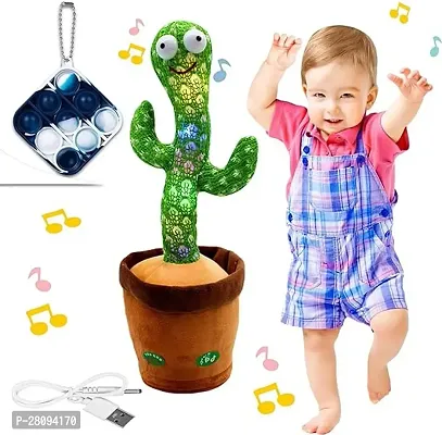 Dancing Cactus, Singing Cactus Toy, Cactus Plush Toy for Home Decoration and Children Playing Without Recording Function-thumb0
