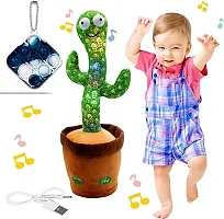 Dancing Cactus, Singing Cactus Toy, Cactus Plush Toy for Home Decoration and Children Playing Without Recording Function-thumb1