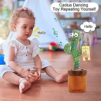 Dancing Cactus, Singing Cactus Toy, Cactus Plush Toy for Home Decoration and Children Playing Without Recording Function-thumb1