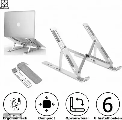 Aluminum Alloy Adjustable, Portable, Foldable, Ergonomic, 4 IN 1 Laptop stand + Book stand + Tab stand + Mobile stand-thumb4