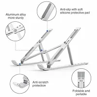 Aluminum Alloy Adjustable, Portable, Foldable, Ergonomic, 4 IN 1 Laptop stand + Book stand + Tab stand + Mobile stand-thumb4
