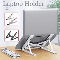 Aluminum Alloy Adjustable, Portable, Foldable, Ergonomic, 4 IN 1 Laptop stand + Book stand + Tab stand + Mobile stand-thumb2