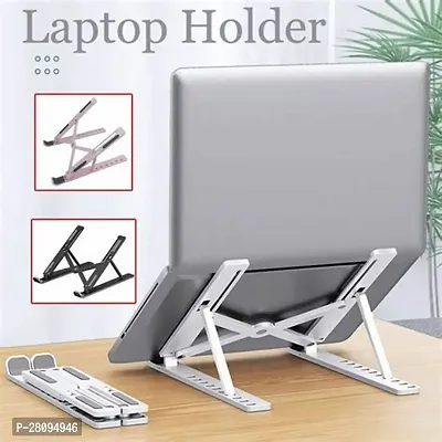 Aluminum Alloy Adjustable, Portable, Foldable, Ergonomic, 4 IN 1 Laptop stand + Book stand + Tab stand + Mobile stand-thumb3