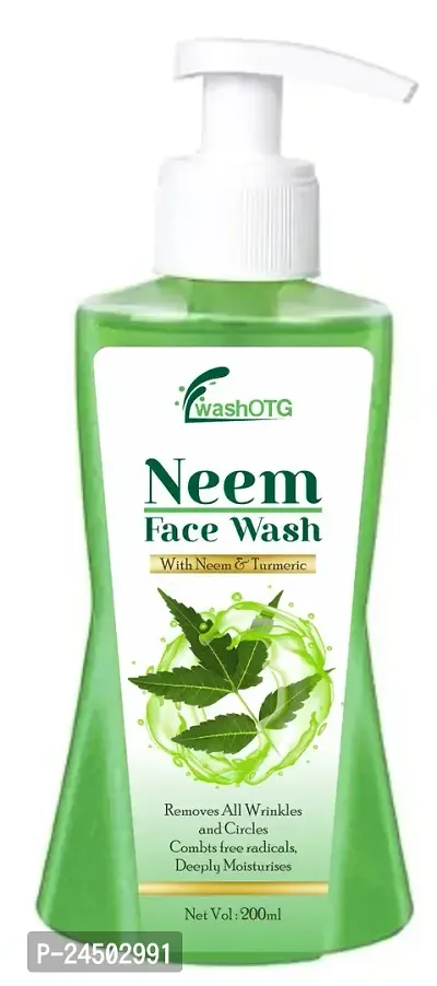 Neem Face Wash 200ml with Neem and Turmeric with nice easy to use bottle.-thumb0