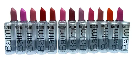 Premium Ads Combo Balm Matte Lipstick - Set Of 12-thumb2