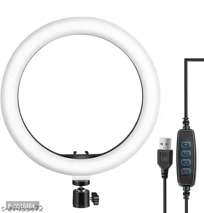 10" Portable LED Ring Light with 3 Color Modes Dimmable Lighting | Compatible with iPhone/Android Phones & Cameras-thumb0