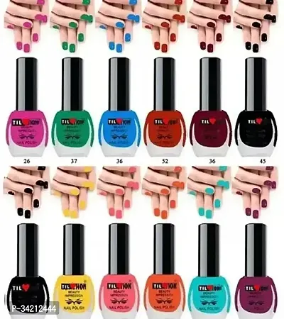 Multicolored Nail Polish Pack Of 12-thumb0