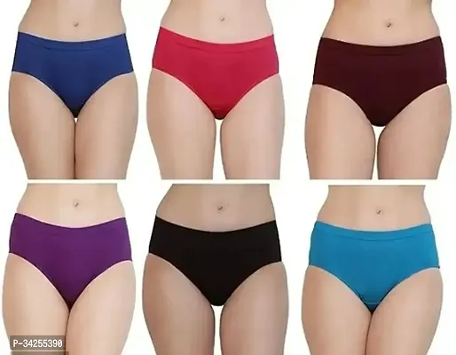 Stylish Cotton Solid Hipster Panty For Women Combo Of 6-thumb0