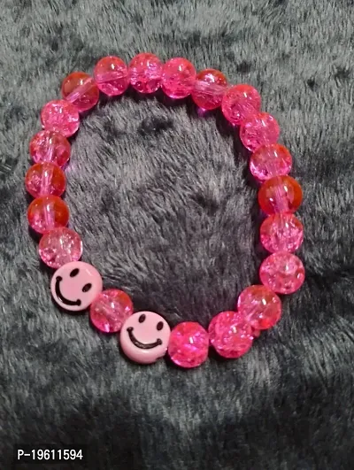 Elegant Pink Stone American Diamond Bracelets For Women-thumb0
