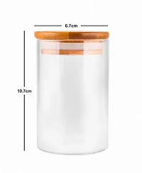 Glass Storage Jars With Sealed Wooden Lids - 270Ml-thumb1