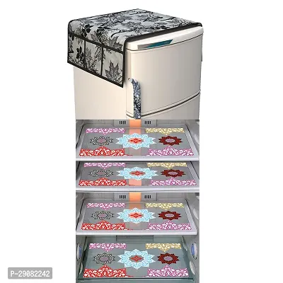 DPA Collection PVC Refrigerator Cover/Fridge Combo Pack of 5 -Multicolor