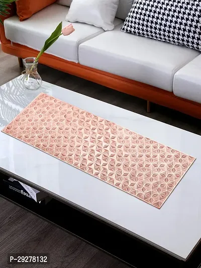 DPA Collection PVC Waterproof Soft  Cutwork Leaf Design Moulding Runner For Dining Table/Center Table - Copper-thumb2