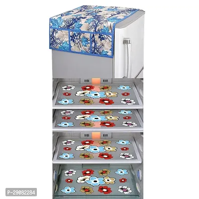 DPA Collection PVC Refrigerator Cover/Fridge Combo Pack of 5 -Multicolor-thumb0