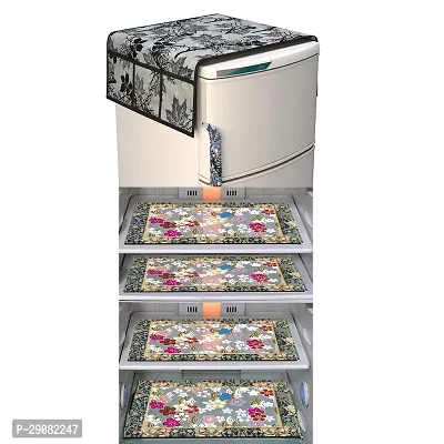 DPA Collection PVC Refrigerator Cover/Fridge Combo Pack of 5 -Multicolor