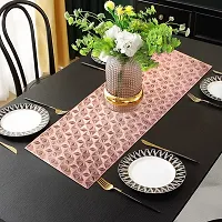 DPA Collection PVC Waterproof Soft  Cutwork Leaf Design Moulding Runner For Dining Table/Center Table - Copper-thumb2