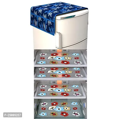 DPA Collection PVC Appliance  Cover/Refrigerator Cover/Fridge Combo Pack of 5 - Multicolor