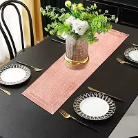 DPA Collection PVC Waterproof Soft  Cutwork Leaf Design Moulding Runner For Dining Table/Center Table - Copper-thumb2