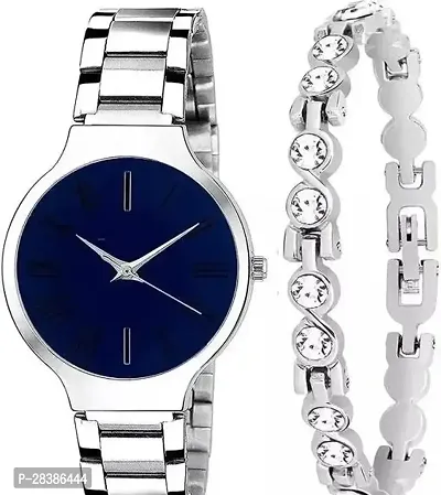 Stylish Silver Watch For Girls And Women, Pack Of 1-thumb0