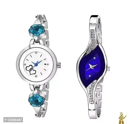 Stylish Multicoloured Watch For Girls And Women, Pack Of 2-thumb0