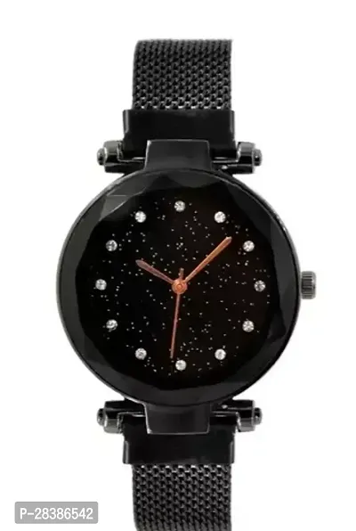 Stylish Black Watch For Girls And Women, Pack Of 1-thumb0