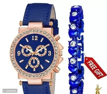 Stylish Blue Watch For Girls And Women, Pack Of 2