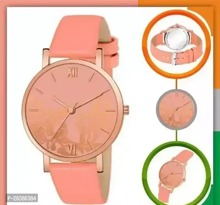 Stylish Peach Watch For Girls And Women, Pack Of 1-thumb0