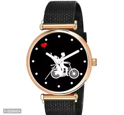 Stylish Black Watch For Girls And Women, Pack Of 1-thumb0