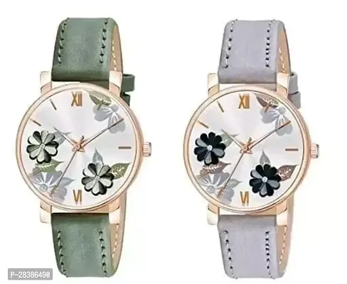 Stylish Multicoloured Watch For Girls And Women, Pack Of 2