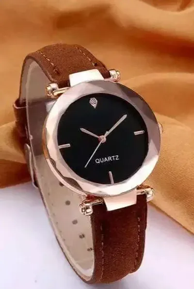 Stylish Synthetic Leather Analog Watches For Women