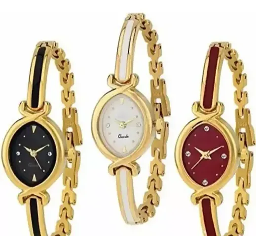 Acnos Chain Analog Watches Combo for Women Pack of - 3 (K-10-3COMBO)