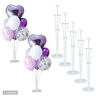 Balloon Stand, for Decorations- Silver pack of 1-thumb0