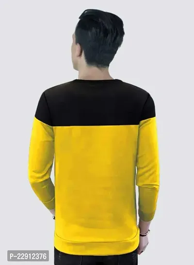 Comfortable Yellow Cotton Tees For Men-thumb2