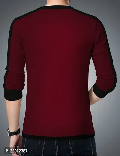 Comfortable Maroon Cotton Tees For Men-thumb2