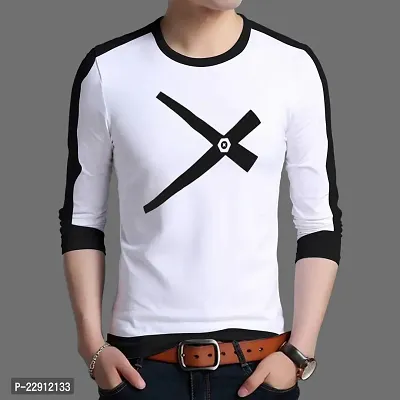 Comfortable White Cotton Tees For Men-thumb0