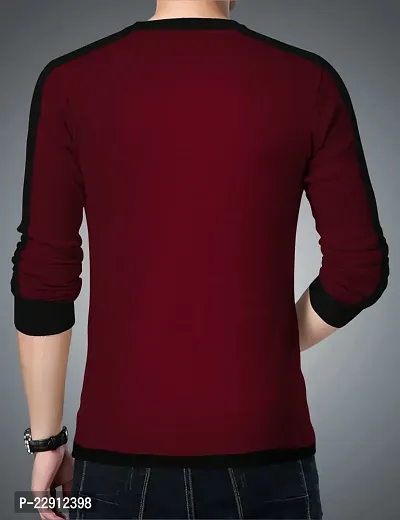 Comfortable Maroon Cotton Tees For Men-thumb2