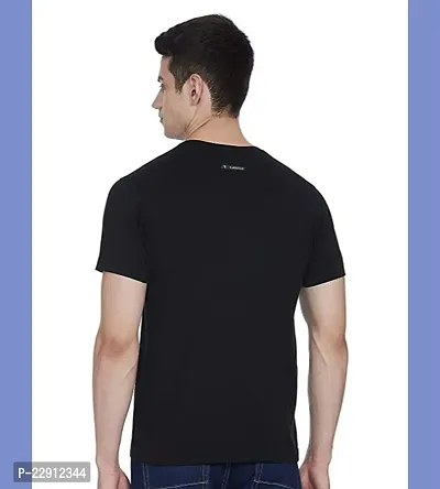 Comfortable Black Cotton Tees For Men-thumb2