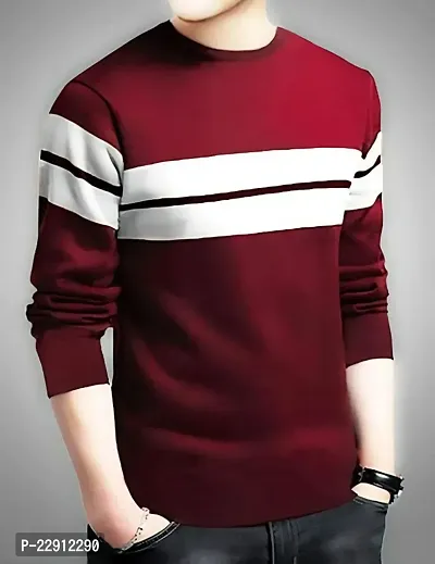 Comfortable Maroon Cotton Tees For Men-thumb0