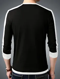 Comfortable Black Cotton Tees For Men-thumb1