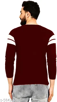 Comfortable Maroon Cotton Tees For Men-thumb1