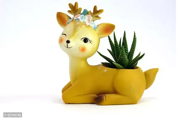 Resin Deer Planter Pot Animal Modern Design Handmade-thumb0