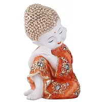 Shree Pawan Putra Resin Little Baby Monk Idol Statue-Child Monk Buddha for Home Decor Office Decor Good Luck Showpiece (10 x 11 x 20 cm, Standard)-thumb2