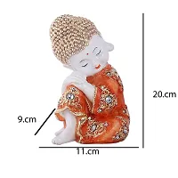 Shree Pawan Putra Resin Little Baby Monk Idol Statue-Child Monk Buddha for Home Decor Office Decor Good Luck Showpiece (10 x 11 x 20 cm, Standard)-thumb3