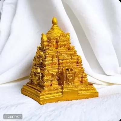 Tirupati Balaji Big Temple statue full Golden Colour For Home, Temple, Pooja Room, Decoration Items (14 Cm)